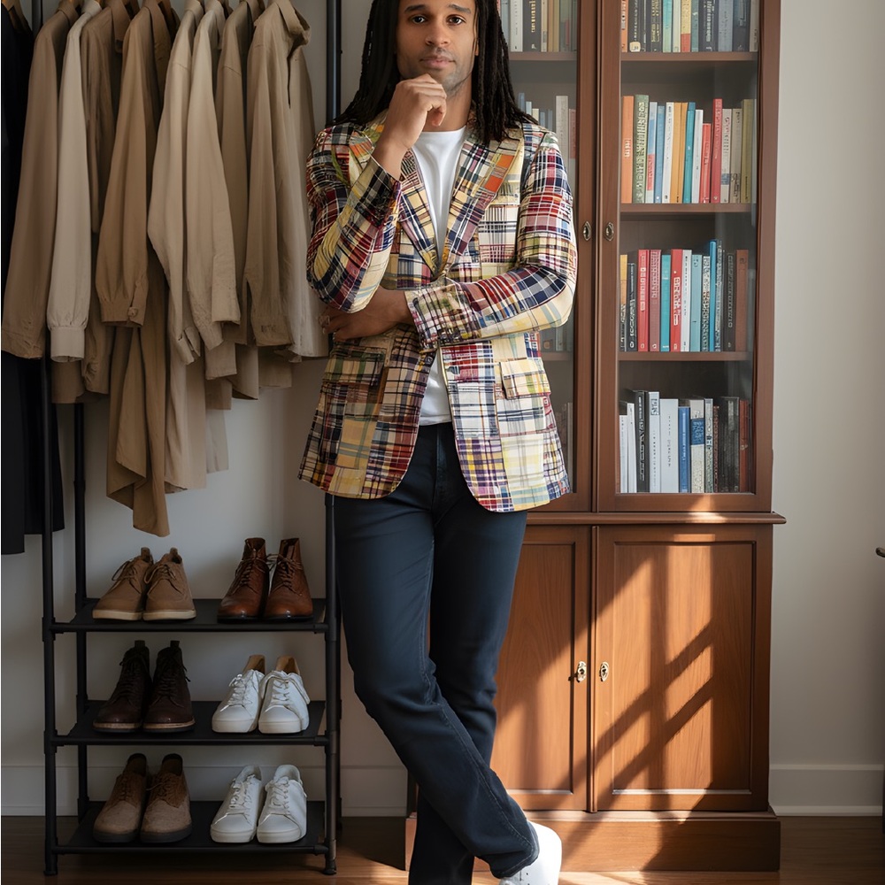 Timeless & Cool 100% Cotton Madras Sport Coat